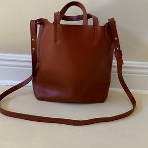 Mark and Graham brown leather bag with Crossbody and handle straps. Like…